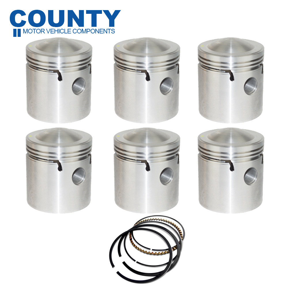 Piston & Ring Set Std For Jaguar Xk 3.8 Litre 1958-1968 (8.0:1 Cr) - County