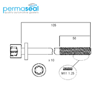 Holden Astra TR Vectra JR JS Calibra YE Head Bolt Kit X20XEV C20SEL C22SEL