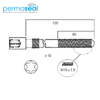 Head Bolt Set FOR VOLKSWAGEN AGU AWU AWT BJX HBS114