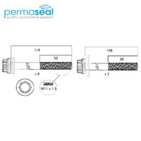 Head Bolt Set FOR KIA A5D HBS126