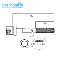 Head Bolt Set FOR MERCEDES M102 SERIES SOHC 8V HBS131