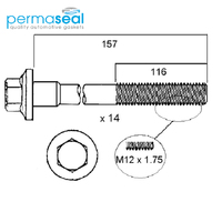 Head Bolt Set FOR VOLVO B6294 B6304 B6284T HBS145