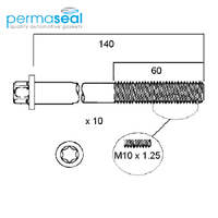 Head Bolt Set FOR HOLDEN Z16SE 2002 2005 HBS162