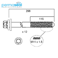 Head Bolt Set FOR ROVER LANDROVER 10P SOHC 10V HBS210