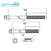 Head Bolt Set FOR HONDA F23A1 F23A7 F23Z2 F23Z4 HBS219