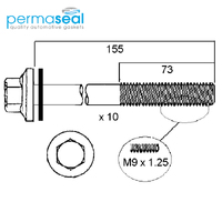 Head Bolt Set FOR HONDA L13A1 L15A1 SOHC 16V HBS224