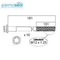 Head Bolt Set FOR TOYOTA 2AD-FTV 2AD-FHV HBS244