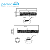 Head Bolt Set FOR FORD MAZDA P5AT 3.2 5CYL HBS250