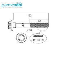 Head Bolt Set FOR MAZDA BP DOHC 16V HBS252