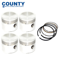 Dish Top Piston & Ring Set 030" FOR Austin Healy MG Mini Morris 1962-1971 1098cc