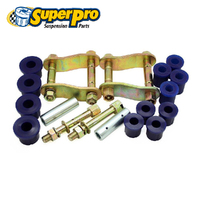 SuperPro Greaseable Shackle + Bush Kit w/Fixed Pin - Rear FOR Hilux 88-05 KIT077SK