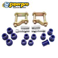 SuperPro Greasable Shackle + Bush Kit w/Fixed Pin - Rear FOR Navara D40 KIT141SK