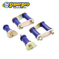 SuperPro Greasable Shackle + Bushing Kit w/Fixed Pins - Rear FOR Landcruiser 76/78/79 Series KIT193SK