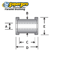 SuperPro Shock Absorber Bushing 16mm - Universal SPF2319-16K