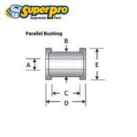 SuperPro Universal Rear Shock Absorber Lower Mount Bush Kit BULK SPF2319-19BULK