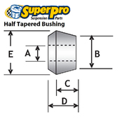 SuperPro Universal Tapered Shock Bushing Kit SPF2837K