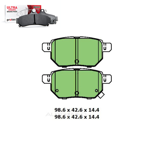 Rear Brake Pad Set FOR Lexus CT200h Toyota Corolla ZRE152R Prius 05- On DB1786