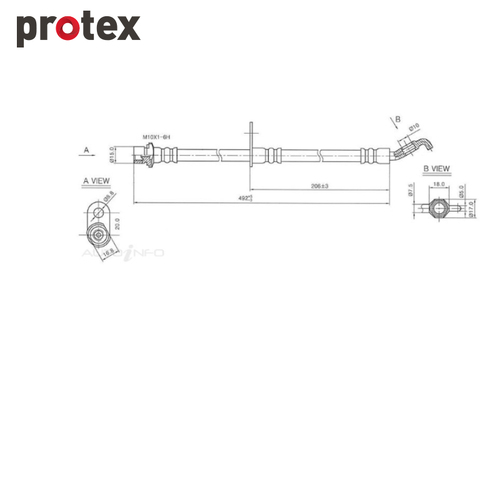 Protex Brake Hose H3486