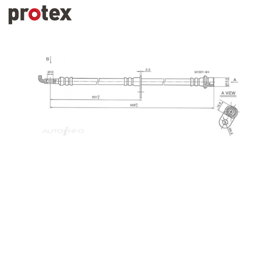 Protex Brake Hose H3487