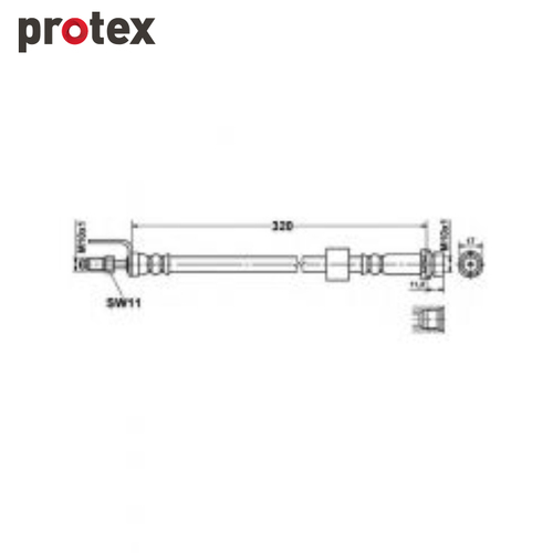 Protex Brake Hose H3625