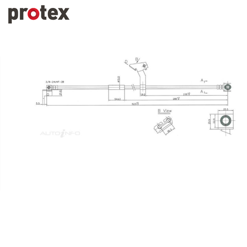 Protex Brake Hose H83047