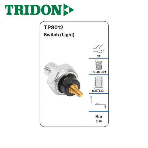 TRIDON OIL PRESSURE SWITCH (LIGHT) TPS012