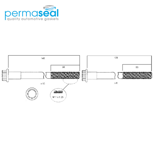 Head Bolt Set FOR TOYOTA 1C 2C 3C-T SOHC 8V HBS004