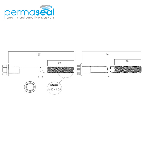 Head Bolt Set FOR Toyota Dyna Hiace Hilux Landcruiser 2L 3L 5L Diesel