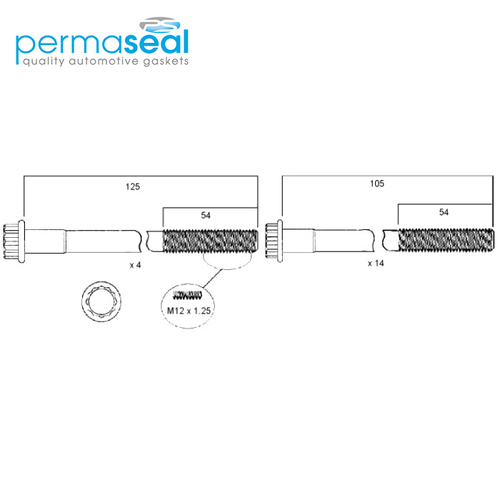 Head Bolt Set FOR Mitsubishi Canter Delica Pajero Triton 4M40 4M40T 1993-2006