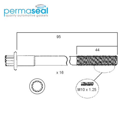 Head Bolt Set FOR MITSUBISHI 6A12 DOHC V-DOHC HBS040