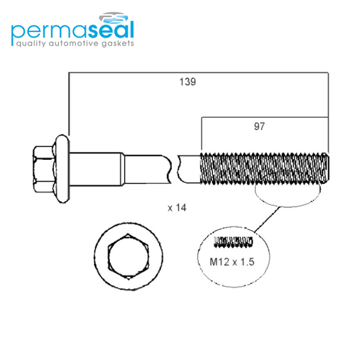 Ford Falcon EA EB ED EF EL AU Fairlane LTD Head Bolt Set 3.2 3.9 4.0 1988-2003