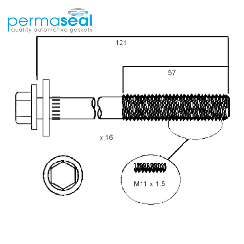 Head Bolt Set FOR CHRYSLER 3.3L/3.8L V6 OHC 2V HBS062