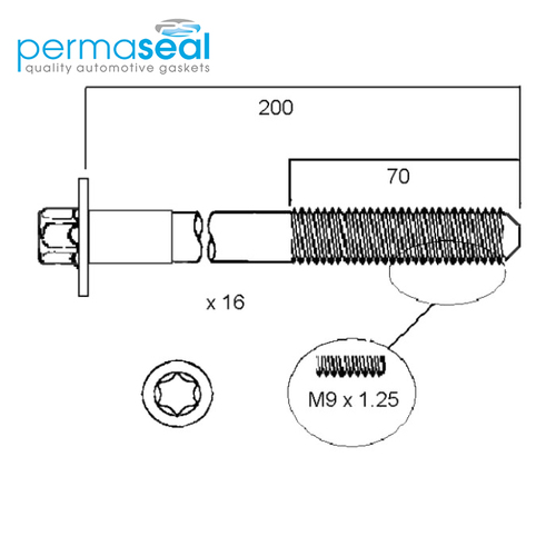 Head Bolt Set FOR Kia Carnival V6 Landrover Freelander WL 2.5L V6 K5 25K4F