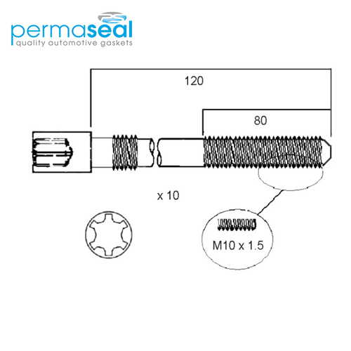 Head Bolt Set FOR VOLKSWAGEN AGU AWU AWT BJX HBS114