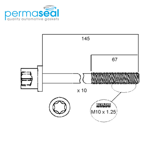 Ford Escape Falcon Focus Fiesta Mondeo Mazda 3 6 MX5 CX7 Head Bolt Set 2.0 2.3