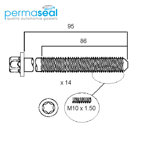 Head Bolt Set FOR BMW M50 52 HBS124