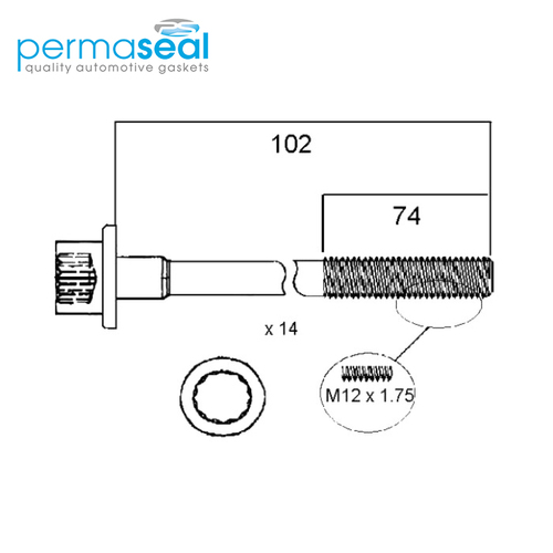 Head Bolt Set FOR MECEDES M103 SERIES SOHC 12V HBS132