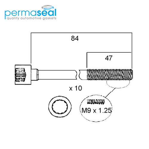 Head Bolt Set FOR Daihatsu K3-VE DOHC 16V HBS158