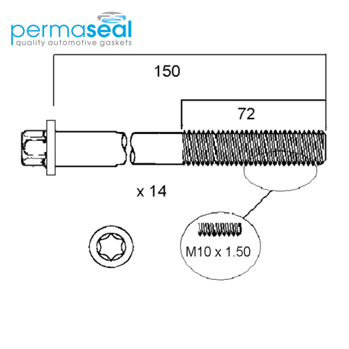 Head Bolt Set FOR BMW 320i M20B20 HBS161