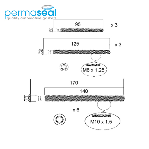 Head Bolt Set FOR BMW N46 N45 N42 DOHC 16V HBS173