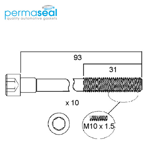 Head Bolt Set FOR Nissan Pulsar N16 N16E 1.6 1.8 QG16DE QG18DE 2000-2006