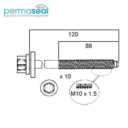 Head Bolt Set FOR Volkswagen AEH AKL APK AQY AVU HBS187