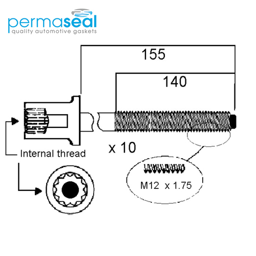 Head Bolt Set FOR Volkswagen Dodge Jeep Chrysler HBS188