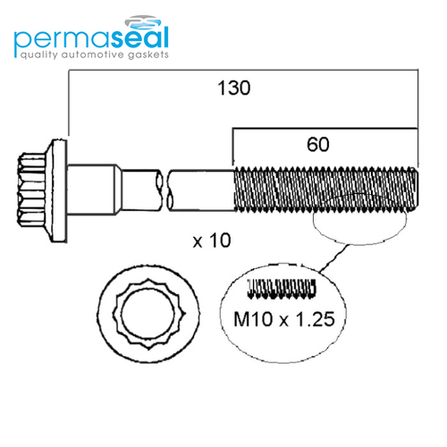 Head Bolt Set FOR Mazda ZY VVT DOHC 16V FI HBS189