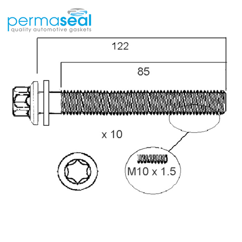 Head Bolt Set FOR PEUGEOT CITROEN TU5 HBS192