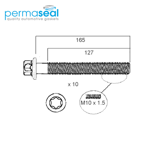 Head Bolt Set FOR MERCEDEDES M271 SERIES DOHC HBS197