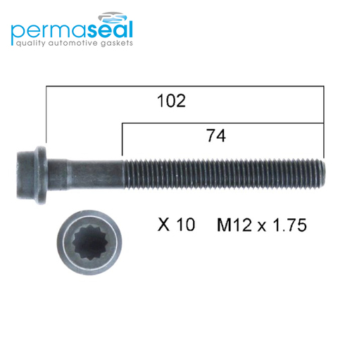 Head Bolt Set FOR MERCEDES M111 M161 DOHC 16V HBS199