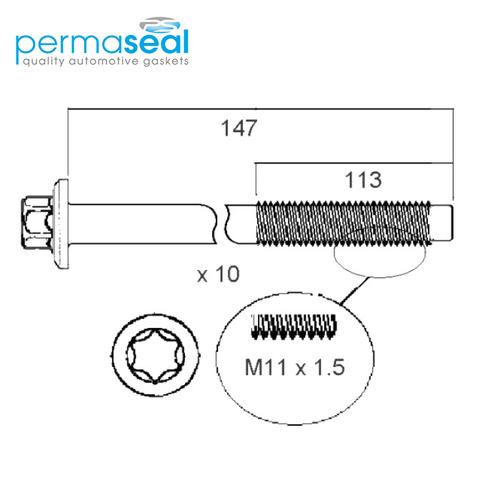 Head Bolt Set FOR CITROEN DV6 FORF HHJ PEUGEOT HBS207