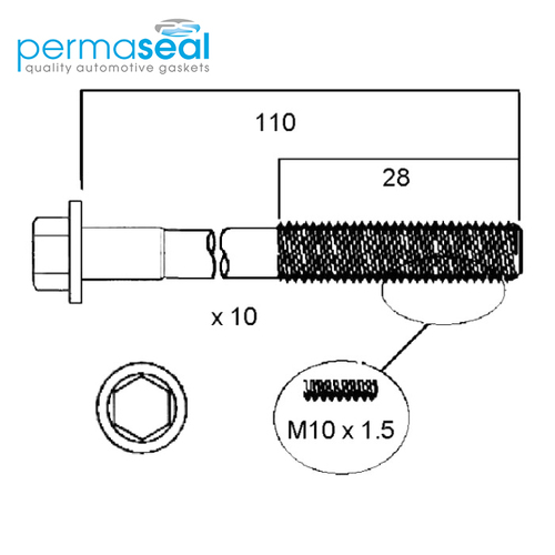 Head Bolt Set FOR NISSAN KA24E SOHC 12V Z24 SOHC HBS209