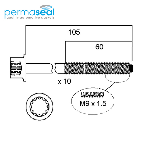 Head Bolt Set FOR Audi Volkswagen CAXA CAXC CAVD HBS222